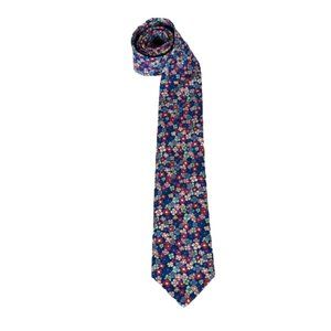BUGATCHI Modern Silk Floral Slim Tie NEW NWOT